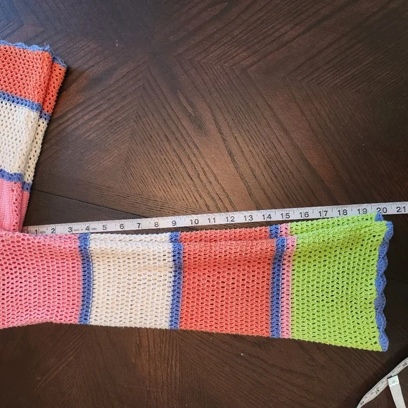 Hippie Rose Multicolor Striped Crochet Sweater - Picture 12 of 13